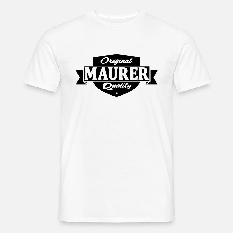 maurer - Männer T-Shirt - Weiß
