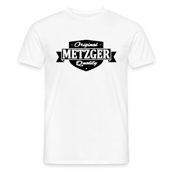 metzger - Männer T-Shirt - Weiß - Vorne - AI Model Male 178 dark (178cm)