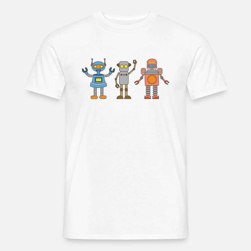 Robot Artificial Intelligence Kid comic AI sheet - Men’s T-shirt - white