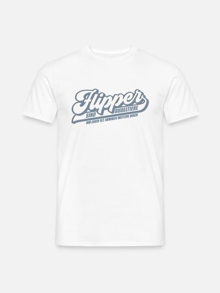 Farben änderbar | Flipper sind Rudeltiere - Männer T-Shirt - Weiß