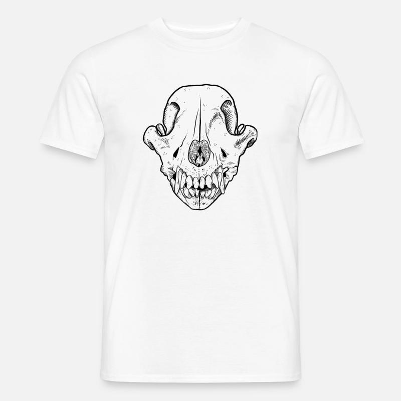 Hund Schädel Totenschädel Hundeschädel - Männer T-Shirt - Weiß
