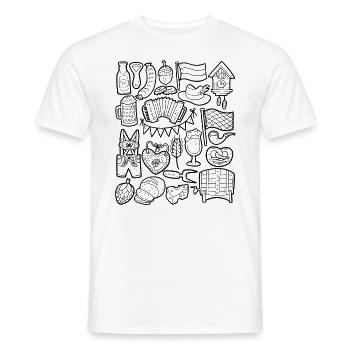 Festival de la bière en octobre - Munich, Bavière, Allemagne - T-shirt homme - blanc - Devant - AI Model Male 178 dark (178cm)