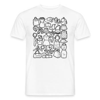 Boutique & Fashion Doodles - Men's T-Shirt - white - Front - AI Model Male 178 dark (178cm)