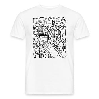 Kalifornien - Männer T-Shirt - Weiß - Vorne - AI Model Male 178 dark (178cm)