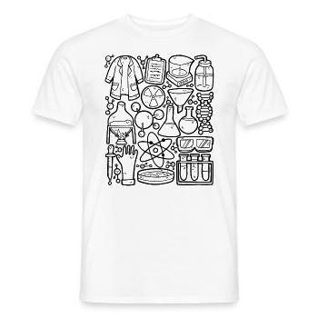 Chemie - Männer T-Shirt - Weiß - Vorne - AI Model Male 178 dark (178cm)
