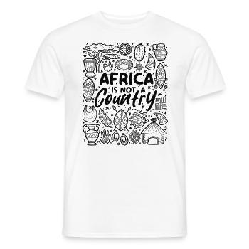 Africa Is Not a Country – Fun Fact - Men's T-Shirt - white - Front - AI Model Male 178 dark (178cm)