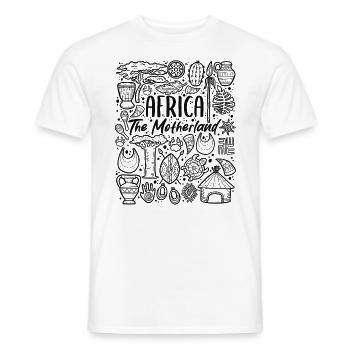 Afrique La Patrie – Pride & Home - T-shirt homme - blanc - Devant - AI Model Male 178 dark (178cm)