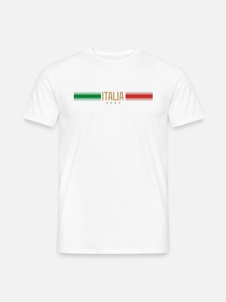 Italia - Geschenkidee fan football - Flagge - Männer T-Shirt - Weiß
