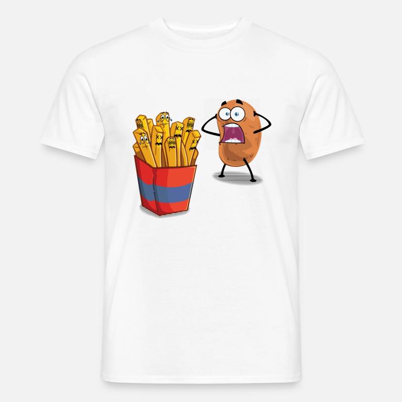 Arme Pommes - Männer T-Shirt - Weiß