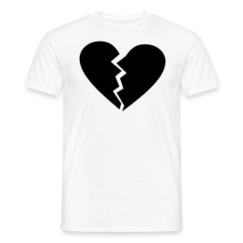 love broken heart - Männer T-Shirt - Weiß - Vorne - AI Model Male 178 dark (178cm)