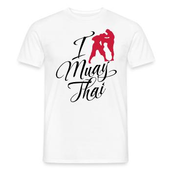 I Love Muay Thai - Men's T-Shirt - white - Front - AI Model Male 178 dark (178cm)