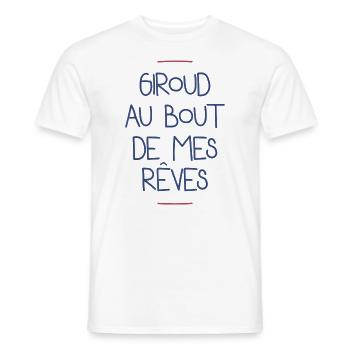 Giroud au bout de mes rêves - T-shirt homme - blanc - Devant - AI Model Male 178 dark (178cm)