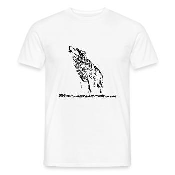 wolf - Men's T-Shirt - white - Front - AI Model Male 178 dark (178cm)