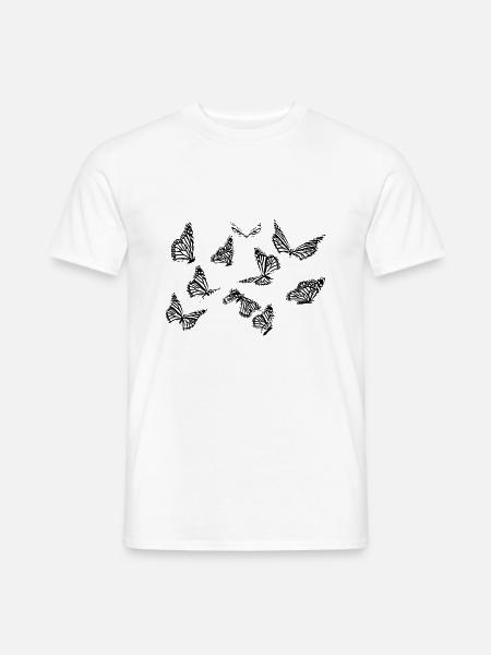 Schmetterlinge - Männer T-Shirt - Weiß