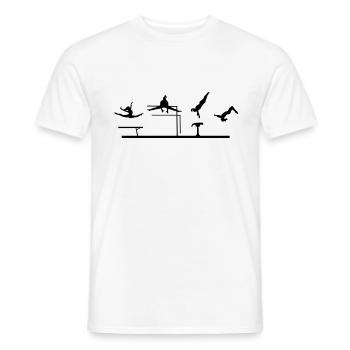 Gymnastics, Gymnast - Men's T-Shirt - white - Front - AI Model Male 178 dark (178cm)