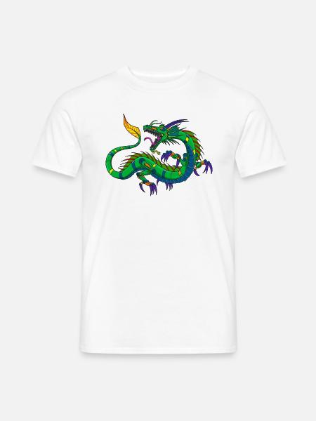 Metalldrache Mechdragon Drache aus Metall - Männer T-Shirt - Weiß