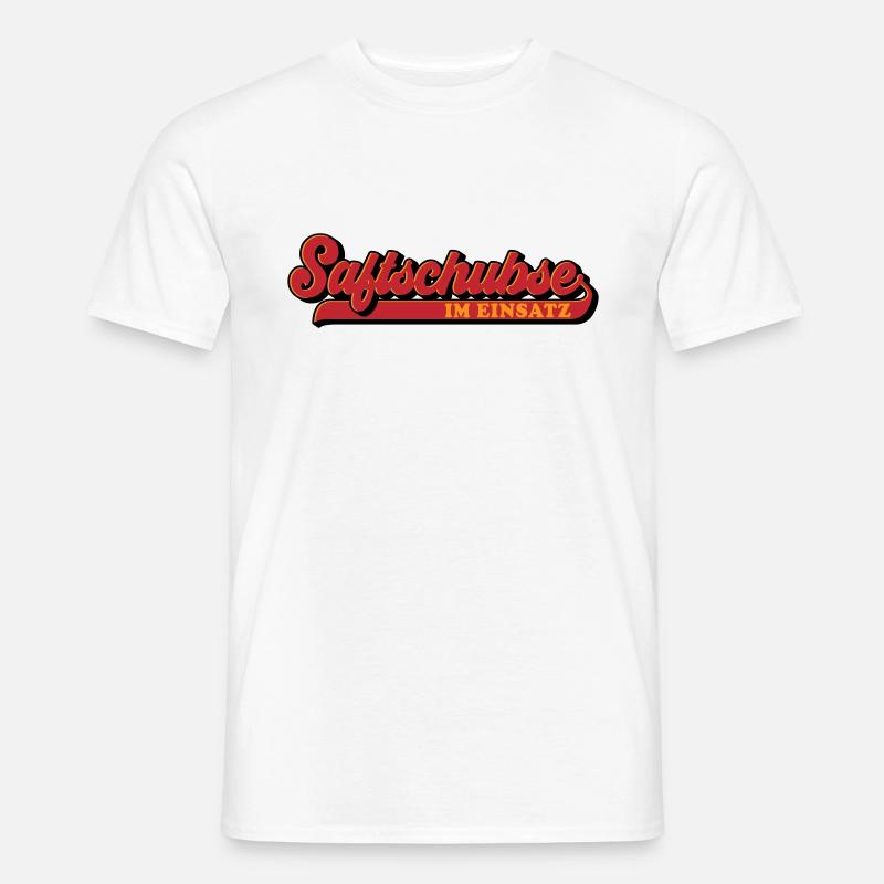 Farben änderbar | Saftschubse im Einsatz - Männer T-Shirt - Weiß