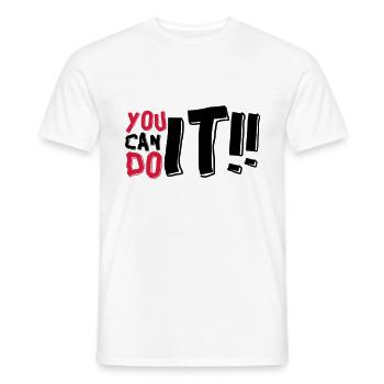 TU PEUX LE FAIRE - T-shirt homme - blanc - Devant - AI Model Male 178 dark (178cm)