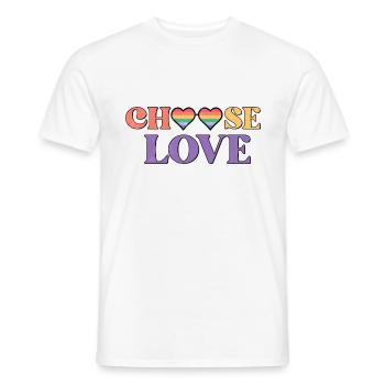 Gay Lesbian Rainbow T-Shirt Gift Idea - Men's T-Shirt - white - Front - AI Model Male 178 dark (178cm)