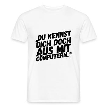 Admin Administrator Informatik Computer - Männer T-Shirt - Weiß - Vorne - AI Model Male 178 dark (178cm)
