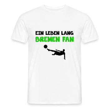 Bremen Fan Fußball Seitfallzieher Design Geschenk - Männer T-Shirt - Weiß - Vorne - AI Model Male 178 dark (178cm)