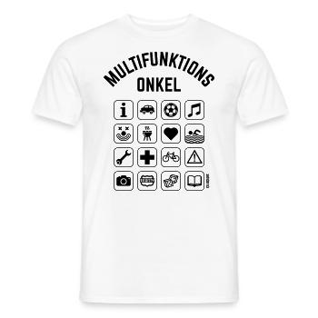 Multifunktions Onkel (16 Icons) - Männer T-Shirt - Weiß - Vorne - AI Model Male 178 dark (178cm)