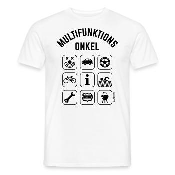Multifunktions Onkel (9 Icons) - Männer T-Shirt - Weiß - Vorne - AI Model Male 178 dark (178cm)