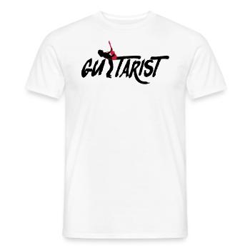 Guitarist - Gitarrist - Gitarre - Band - Festival - Männer T-Shirt - Weiß - Vorne - AI Model Male 178 dark (178cm)