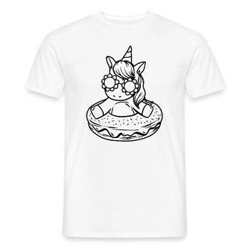 Licorne dans un donut pour peindre - T-shirt homme - blanc - Devant - AI Model Male 178 dark (178cm)
