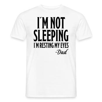 Papa Lustige Spruch Vater Schlafen Herren Geschenk - Männer T-Shirt - Weiß - Vorne - AI Model Male 178 dark (178cm)
