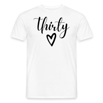 30th birthday - Men's T-Shirt - white - Front - AI Model Male 178 dark (178cm)