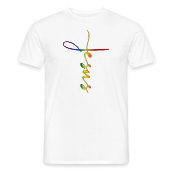 Jesus cross - Men's T-Shirt - white - Front - AI Model Male 178 dark (178cm)