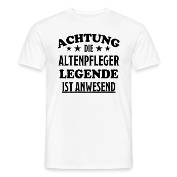 Altenpfleger Lustiger Spruch Beruf Pflege Geschenk - Männer T-Shirt - Weiß - Vorne - AI Model Male 178 dark (178cm)