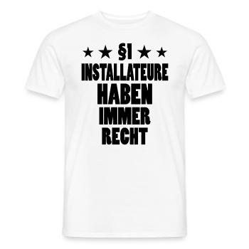 Installateur Lustiger Spruch Heizung Job Geschenk - Männer T-Shirt - Weiß - Vorne - AI Model Male 178 dark (178cm)