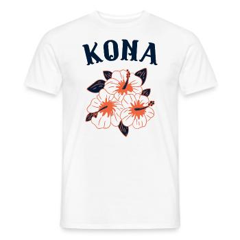 Kona Hawaii - Men's T-Shirt - white - Front - AI Model Male 178 dark (178cm)