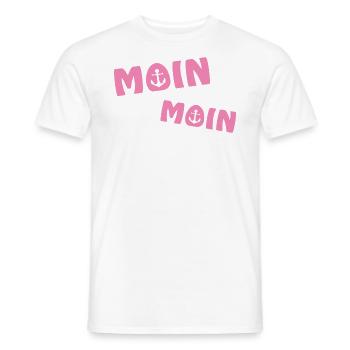 Moin Moin mit Anker - Männer T-Shirt - Weiß - Vorne - AI Model Male 178 dark (178cm)