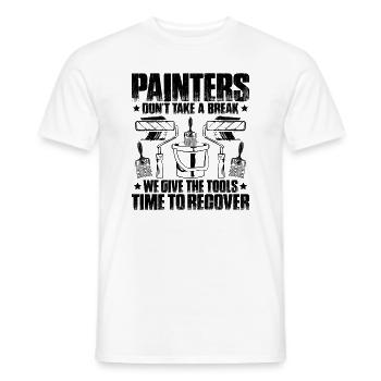 Peintre et Peintre Varnisher Peintre Peintre - T-shirt homme - blanc - Devant - AI Model Male 178 dark (178cm)