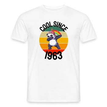 Cool Depuis 1963 Retro Dabbing Panda 59ème anniversaire - T-shirt homme - blanc - Devant - AI Model Male 178 dark (178cm)