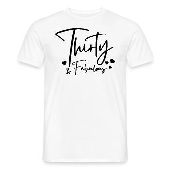 Thirty fabulous - Men's T-Shirt - white - Front - AI Model Male 178 dark (178cm)