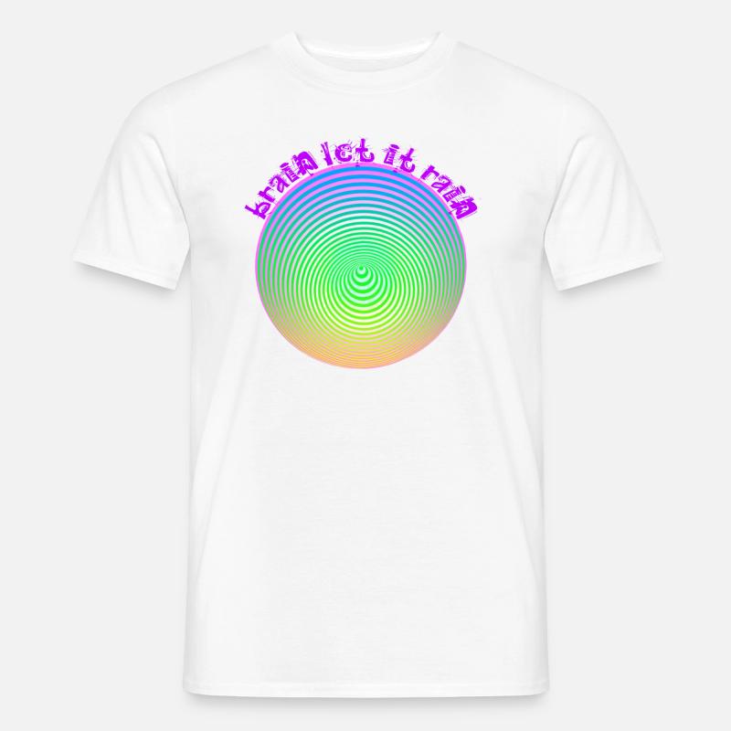 brain let it rain - Männer T-Shirt - Weiß