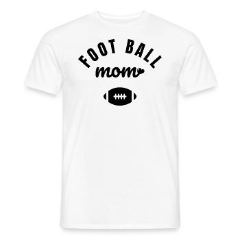 maman de football - T-shirt homme - blanc - Devant - AI Model Male 178 dark (178cm)