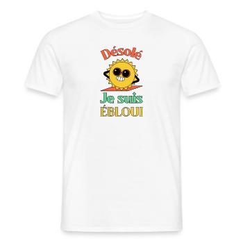 DÉSOLÉ JE SUIS ÉBLOUI PAR LE SOLEIL ! - T-shirt homme - blanc - Devant - AI Model Male 178 dark (178cm)