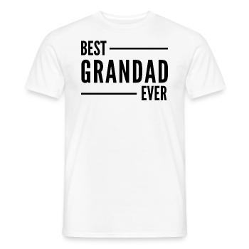 BEST GRANDAD EVER. GRANDAD GIFT - Men's T-Shirt - white - Front - AI Model Male 178 dark (178cm)