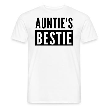 AUNTIE'S BESTIE - Men's T-Shirt - white - Front - AI Model Male 178 dark (178cm)