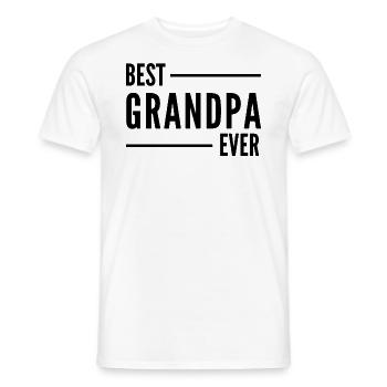 BEST GRANDPA EVER. GRANDPA GIFT - Men's T-Shirt - white - Front - AI Model Male 178 dark (178cm)