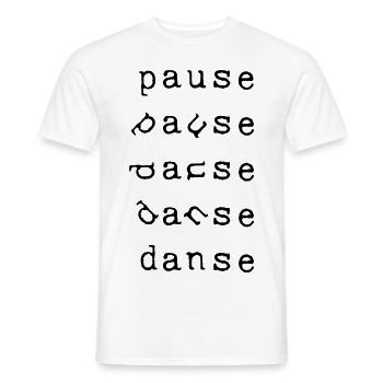 Danse - T-shirt homme - blanc - Devant - AI Model Male 178 dark (178cm)