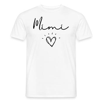 Mimi. mimi Geschenk - Männer T-Shirt - Weiß - Vorne - AI Model Male 178 dark (178cm)