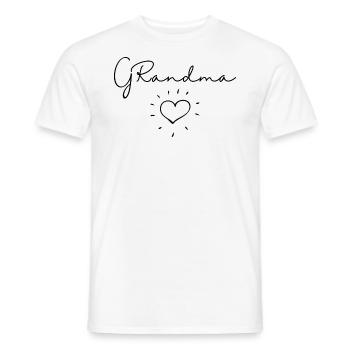 Grand-mère. Cadeau de grand-mère - T-shirt homme - blanc - Devant - AI Model Male 178 dark (178cm)