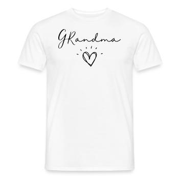 Grand-mère. Cadeau de grand-mère - T-shirt homme - blanc - Devant - AI Model Male 178 dark (178cm)