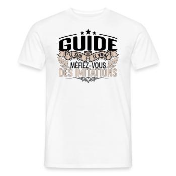 Guide cadeau Guide le vrai Guide - T-shirt homme - blanc - Devant - AI Model Male 178 dark (178cm)